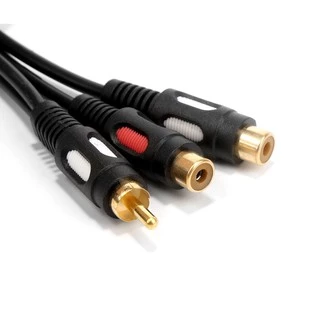 【0.3M/3M/5M】สายสัญญาณเสียง rca male to 2 mono ยาว 1 . 5 เมตร/3 ม./5 ม.