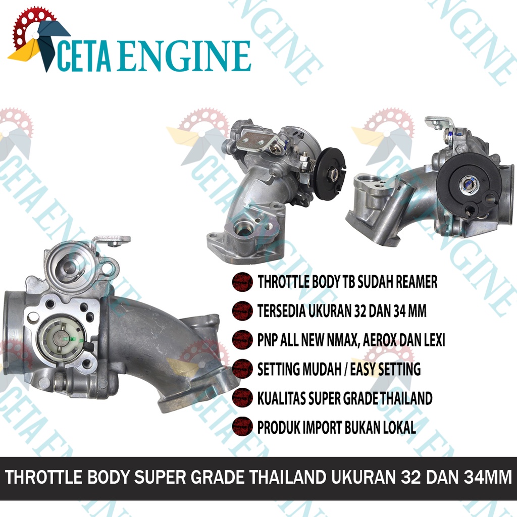 THROTTLE BODY TB REAMER AEROX 155 ALL NEW NMAX 2020 NMAX NEW AEROX LEXI 32 MM 34 MM NVX TUNE UP BORE