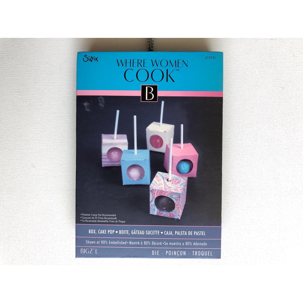 Sizzix Bigz Large Die By Where Women Cook 6"X8.7.5" Cake Pop Box