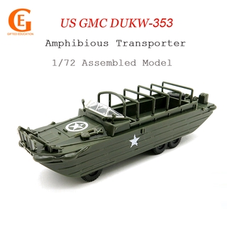 1/72 Scale US GMC DUKW-353 อุปกรณ์โมเดลรถของเล่นแบบขนส่ง WWII