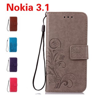 เคสเคสโทรศัพท์มือถือหนัง Pu + Tpu สําหรับ Nokia 3 2018