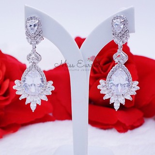 Miss Earring ต่างหูหนีบ Princess style มีแป้นยางรอง ไม่เจ็บ ไม่ผสมนิเกิ้ล พร้อมส่ง