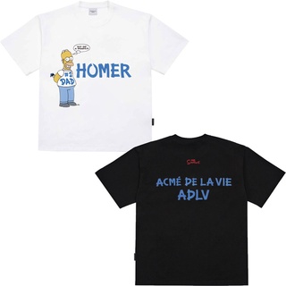 [S-5XL]เสื้อยืดแขนสั้น ผ้าฝ้าย พิมพ์ลาย Acme-de-la-vie ทรงหลวม พลัสไซซ์ สําหรับผู้ชาย และผู้หญิง