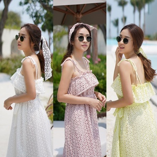 AIRI -  LILY LACE DRESS เดรสสายเดี่ยว