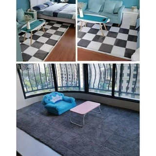 30X30Cm พรมจิ๊กซอว์ พรมกำมะหยี่ พรมปูพื้น พรมปูพื้นห้องนอน พรมกันลื่น พรมขนนุ่ม Dd1
