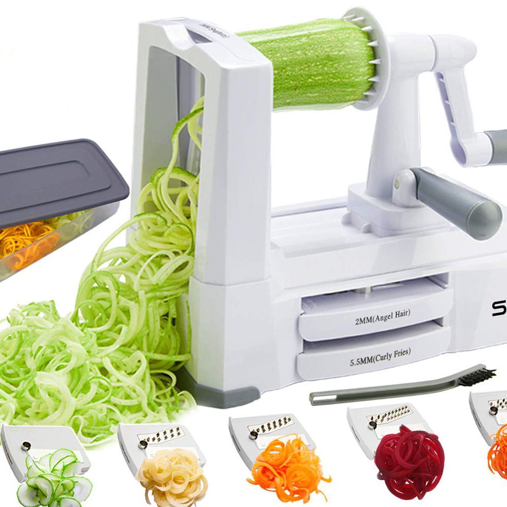 Vegetable Spiralizer Vegetable Slicer with 5 Blades, Zucchini Spaghetti  Maker Zoodle Maker Veggie Pasta Maker, | Shopee Thailand