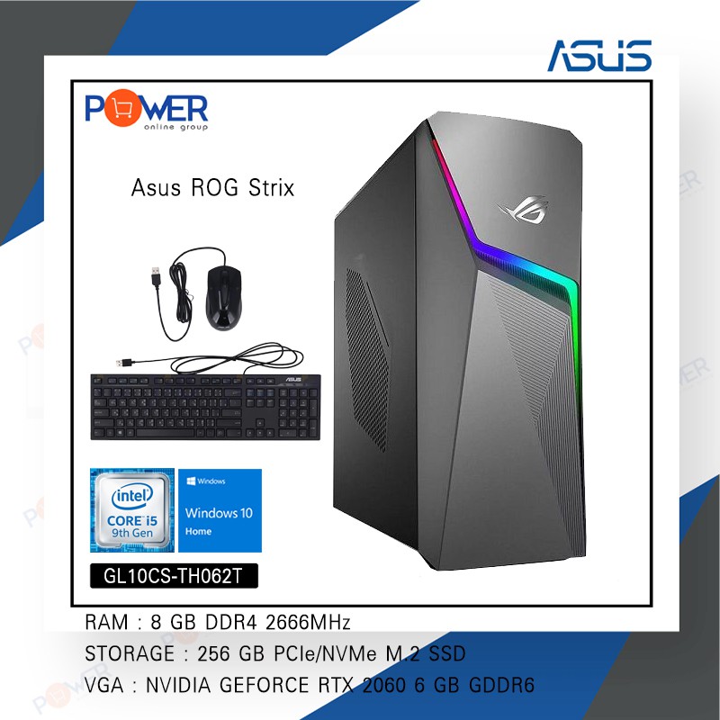 Pc Asus Rog Strix Gl10cs Th062t I5 94008gb256g M2 Ssdrtx 2060 6gbwin10 Home Shopee Thailand 9594