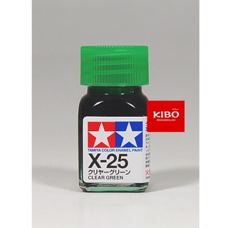 สีสูตรอีนาเมล TAMIYA X-25 Clear Green (10 Ml)