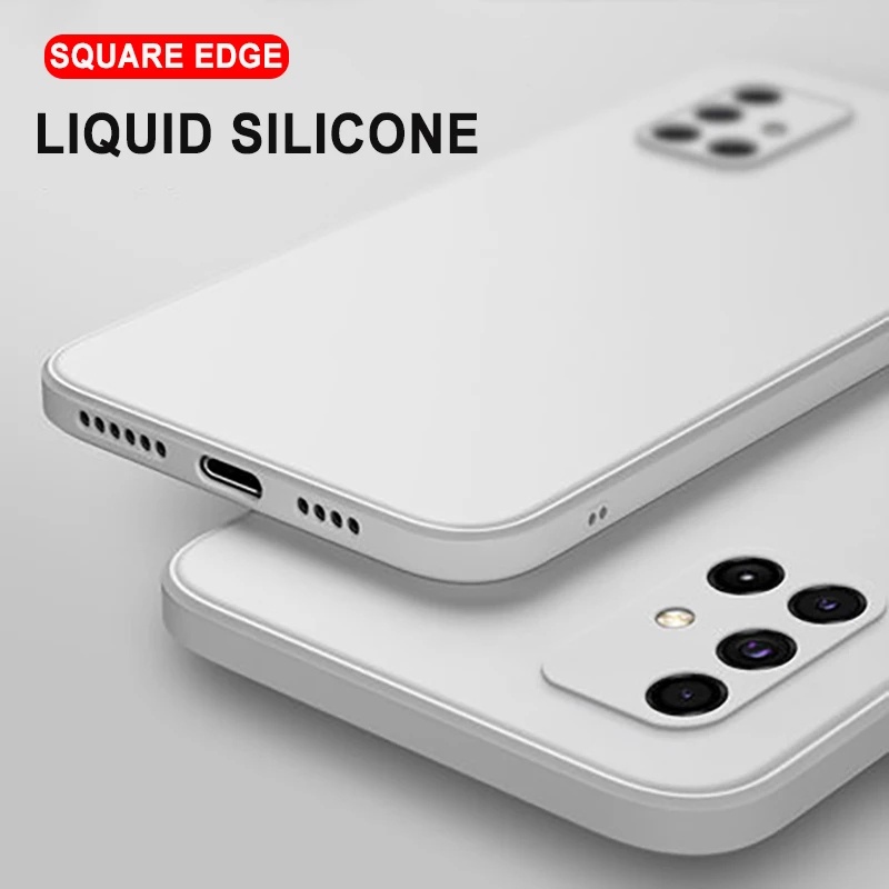 เคสโทรศัพท์มือถือ ซิลิโคน กันกระแทก สีพื้น สําหรับ Samsung Galaxy A12 A51 A71 A31 A21s A11 M14 M11 M12 4G 5G 2022