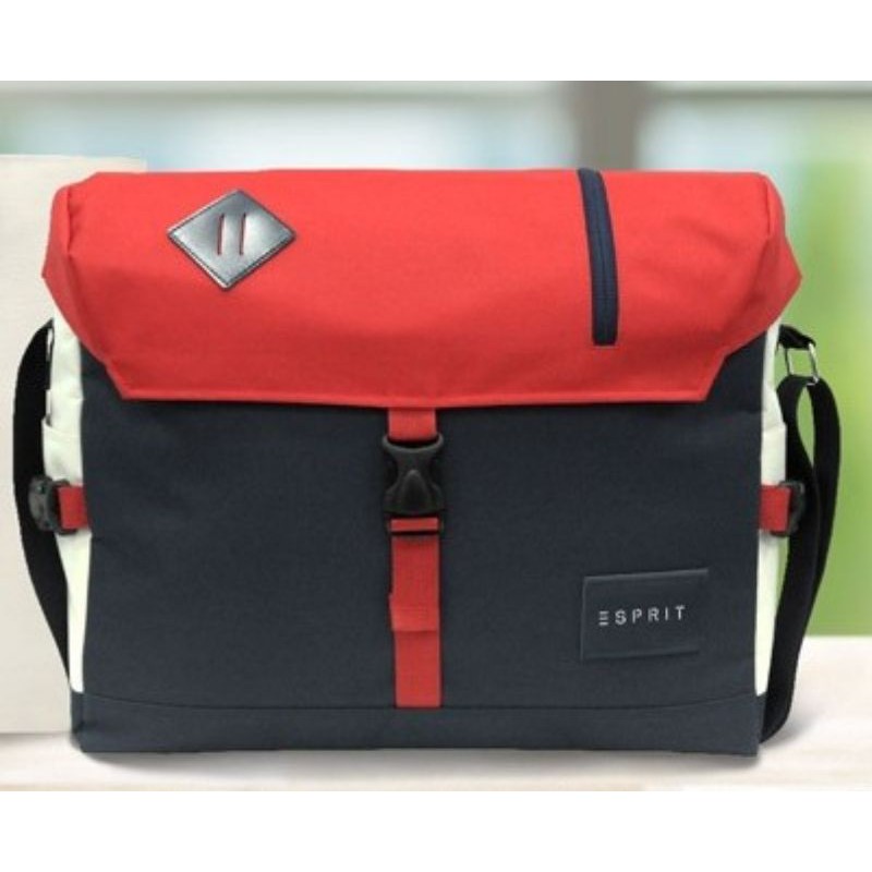 กระเป๋าสะพาย ESPRIT สีกรม/แดง