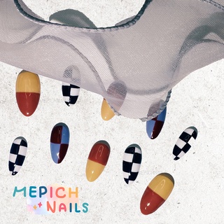 [ MEPICHNAILS ] เล็บเจลปลอมแท้ 💯 % (ฟรีกาว+ตะไบ+ไม้ส้ม)