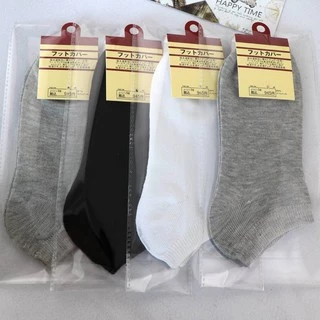 1แพคมี3คู่ ⚡️ถุงเท้าข้อสั้นญี่ปุ่น 🔥 ขาว ดำ เทา ถุงเท้าสีพื้น พร้อมส่ง🧦ZKSOCKS