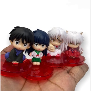 โมเดล Inuyasha อินุยาฉะ ท่านั่ง เซ็ท4ตัว ขนาด3cm.