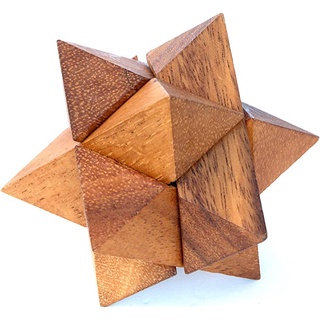 เกมส์ไม้ เกมส์บล็อคไม้ เกมไม้ปริศนารูปดาว เกมส์ตัวต่อไม้ ของเล่นไม้ Star Puzzle, Wooden Puzzle, Interlocking Puzzle