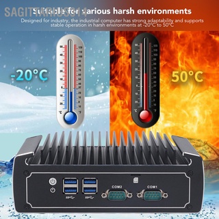 Sagittarius314 Mini PC Powerful 8G Storage 128G Memory Fanless Embedded Industrial Computer Desktop 100‑240V