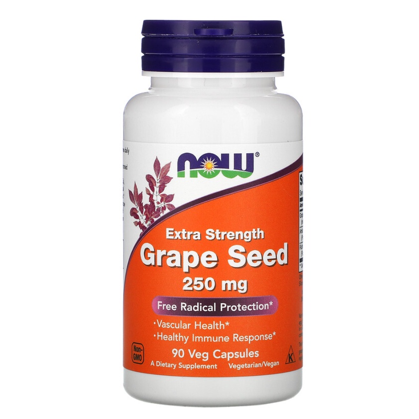Now Foods, Grape Seed, Extra Strength, 250 mg,90 Veg Capsules