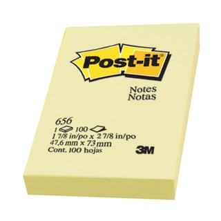 โพสต์-อิท โน้ต 2x3นิ้ว สีเหลือง 100แผ่น โพสต์-อิท 656 Post-It Note 2x3 Inch Yellow 100 Sheets Post-It 656