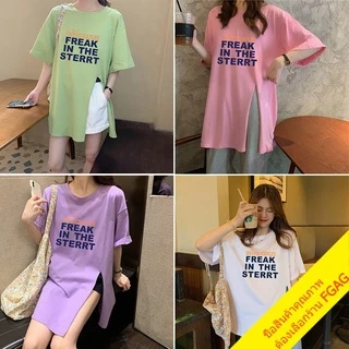 เสื้อยืดผู้หญิงแฟชั่นสาวอวบสีขาว oversize คอกลมแขนสั้น เสื้อผ้าวัยรุ่นน่ารัก เสื้อโอเวอร์ไซส์สไตล์เกาหลี สกรีนลาย xxl