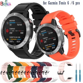 สายนาฬิกาข้อมือซิลิโคน 22 / 26 มม . สําหรับ Garmin Fenix 6X 5X Fenix 3 3 HR 6 PRO 5  forerunner 935 945