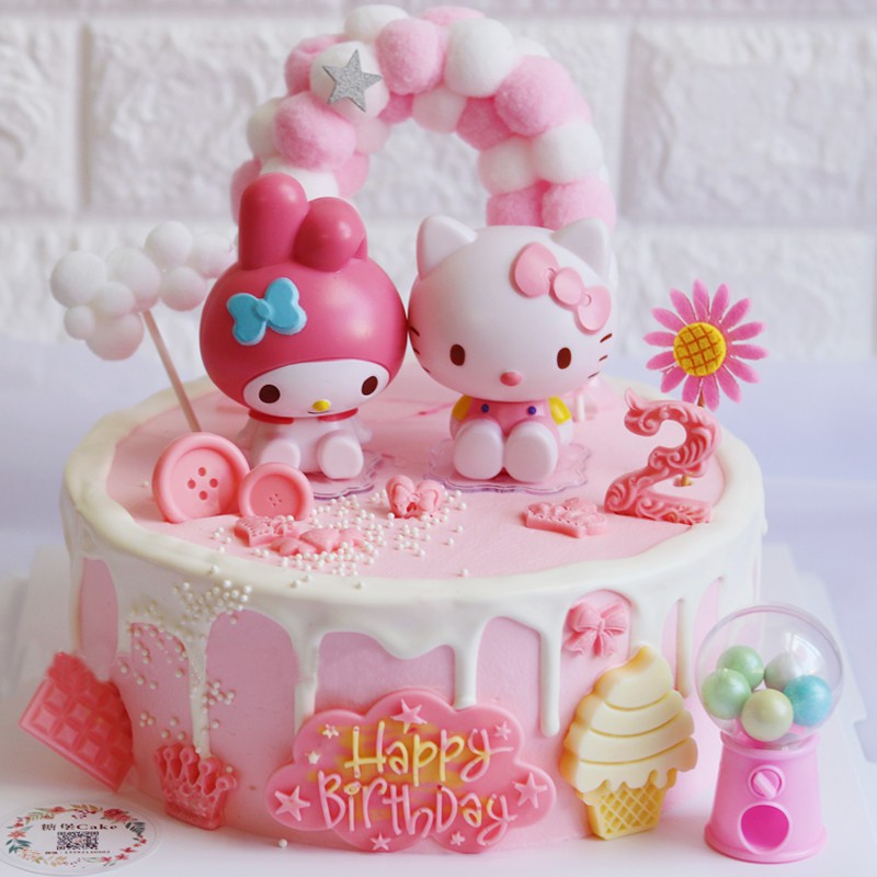 Kitty Melody Happy Birtday Cake Topper ตกแต่ง