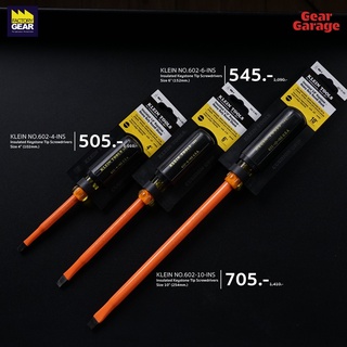 KLEIN NO.602-4-INS / 602-6-INS / 602-10-INS / Insulated Keystone Tip Screwdrivers Factory Gear By Gear Garage