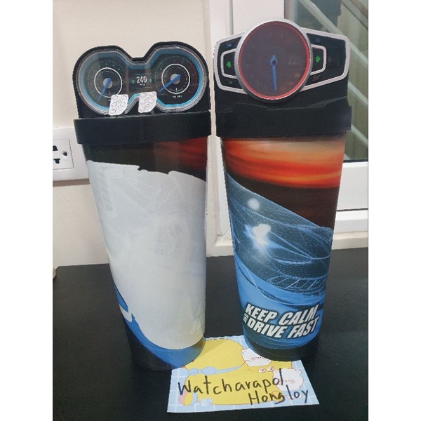 แก้วน้ำเมเจอร์ Hobbs and Shaw เปลี่ยนสีตามอุณหภูมิ มีไฟ กดไมล์ได้