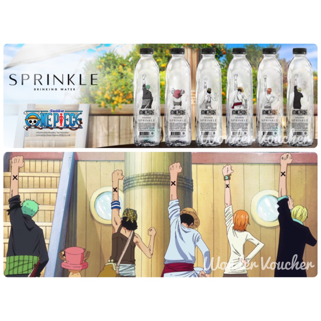 💥ครบเซต 6 แบบ💥 น้ำดื่ม Sprinkle x One Piece สปริงเคิล วันพีซ Zoro Chopper Usopp Luffy Nami Sanji One
