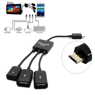 [FILLY] 3/4Port Micro USB Data Power Charging OTG Hub Cable For Android Tablet Phone DFG