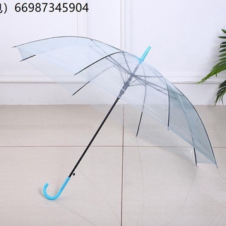 Transparent umbrella Creative Fresh Handle Color Transparent Automatic Umbrella