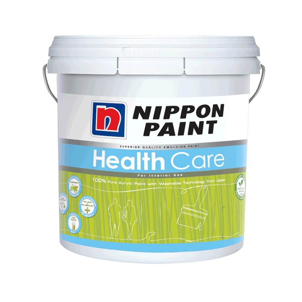 สีน้ำทาภายใน NIPPON PAINT HEALTHCARE BASE B กึ่งเงา 2.5 แกลลอน สีทาอาคารภายใน สำหรับพื้นที่ที่ต้องกา