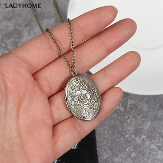 Ladyhome สร้อยคอทองเหลืองแกะสลัก ลายดอกไม้ สไตล์วินเทจ