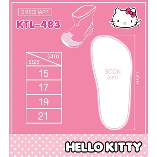 รองเท้าบูทเด็ก Hello Kitty คิตตี้ ลิขสิทธิ์แท้ รองเท้าบู๊ทเด็กผู้หญิง สีพาสเทล กันน้ำ กันฝน KTL483
