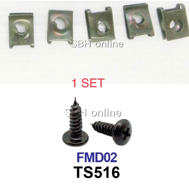 SCREW TS516 & CLIP M5 SCREW COVER SET SCREW KASAR & CLIP M5 BODY COVER SCREW (1 ชุด/1 ชิ้น)