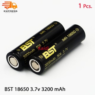 ถ่านชาร์จ 18650 IMR 50A 3200 MAh (สีดำ) 1 ก้อน แอมสูง สำหรับไฟฉาย ไฟคาดหัว ลำโพง วิทยุ