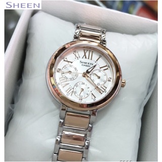 นาฬิกา คาสิโอ ผู้หญิง CASIO SHEEN SHE-3034SPG-7A ของแท้ 100%