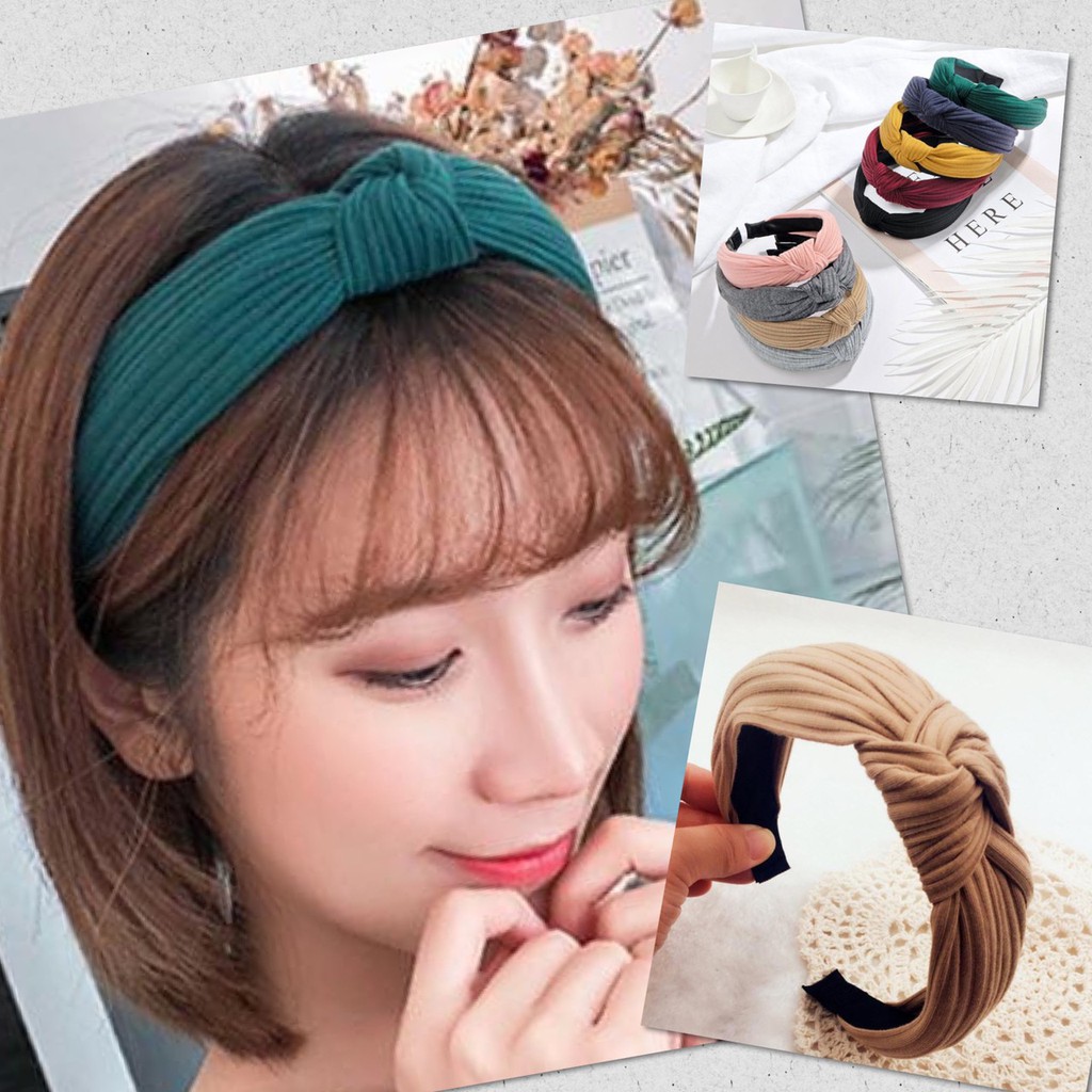 ที่คาดผม ผูกปม ผ้าโพกศรีษะ ที่คาดผมแฟชั่น ที่คาดผมเกาหลี หลากลายสี