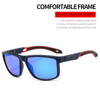 New square box sunglasses outdoor riding glasses real membrane PC eyeglasses men and women casual visor