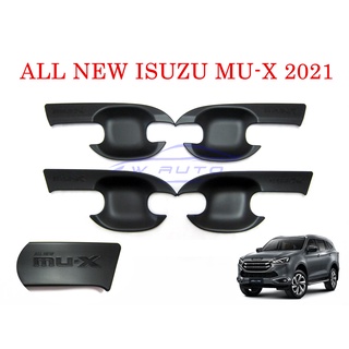 (4ชิ้น) ถาดรองมือเปิดประตู อีซูซุ มิวเอ็กซ์ 2020 2021 2022 2023 24 ดำด้าน ถ้วยมือเปิด เบ้ารองมือเปิด New Isuzu MUX MU-X