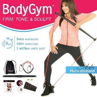 Body gym firm tone sculpt ชุดยางยืดสำหรับออกกำลังกายสามารถใช้งานได้ทุกสถานที่-สามารถเลือกเล่นได้ถึง 100 ท่า (ดำ)