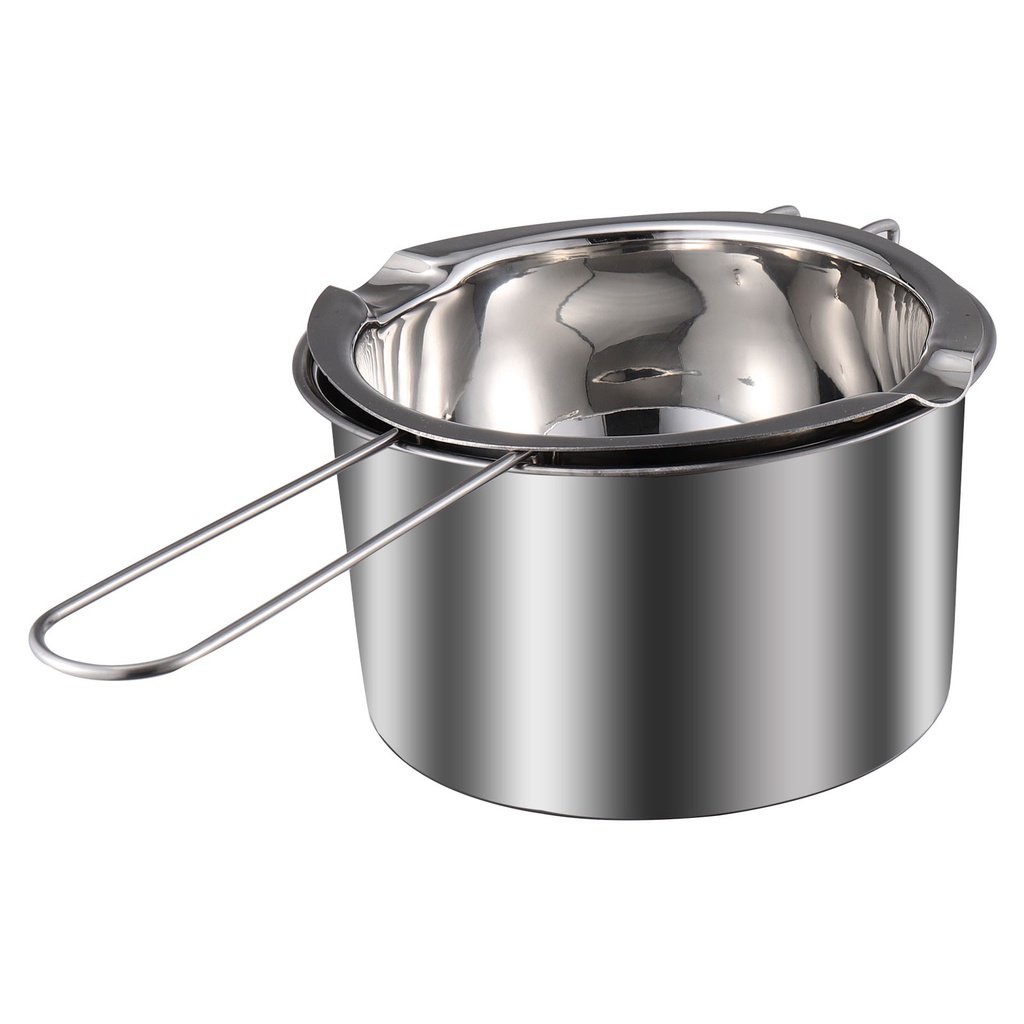 HEALLILY Stainless Steel Chocolate Melting Pot Double Boiler Pot for Butter Chocolate Candy Butter Cheese Candle Making Pot 400ml 