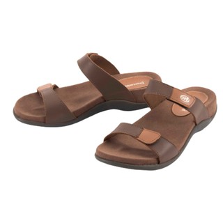 Dortmuend F-Series JF122 077-008 Taupe-Tan "Flats &amp; Comfort" รองเท้าสุขภาพ ที่มิดโซลรองรับทุกโค้งเว้าของอุ้งเท้า