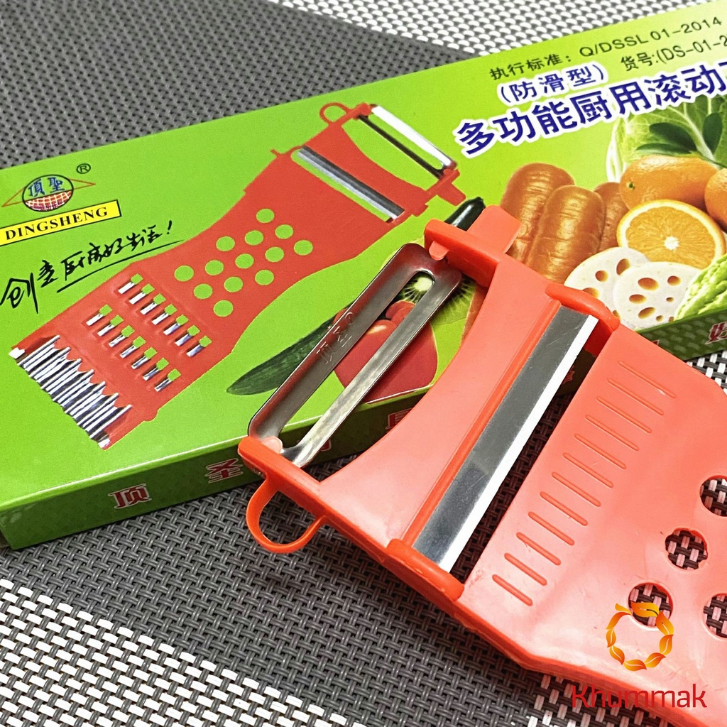 Khummak ที่ขูดมะละกอ แบบหนา มีดปอกผลไม้ 5in1 พร้อมส่ง veggie chopper - รูปที่ 3