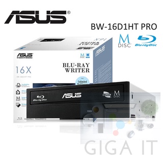 Asus Internal Blu-ray รุ่น BW-16D1HT PRO Black Ultra Fast (16x, เครื่องอ่าน-เขียนบลูเรย์ภายใน) ประกันศูนย์ 1 ปี