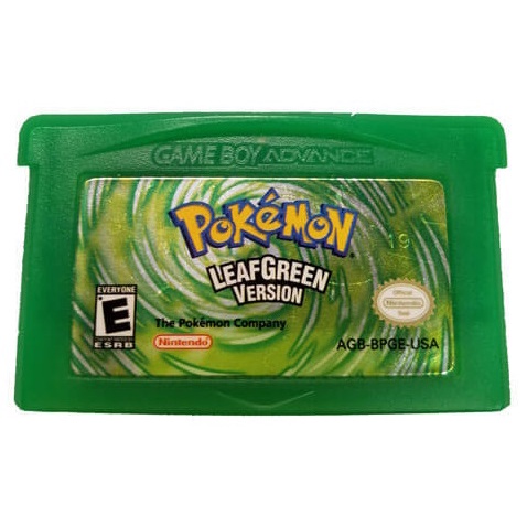 พร้อมส่ง การ์ดเกม pokemon leaf green โปเกมอน ndsl/gbc/gbm/gba/sp สำหรับเกมบอย Game Boy Advance gba p