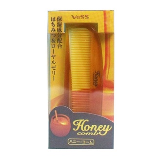 vess honey brush หวีแปรงน้ำผึ้งญี่ปุ่น แบบแบน พกพา หวีพับ รุ่นH-450