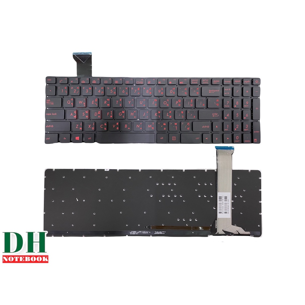 คีย์บอร์ดโน๊ตบุ๊ค keyboard Asus GL552 GL552J GL552JX GL552V GL552VL GL552VX GL552VW-DH71 GL752 สีดำ 