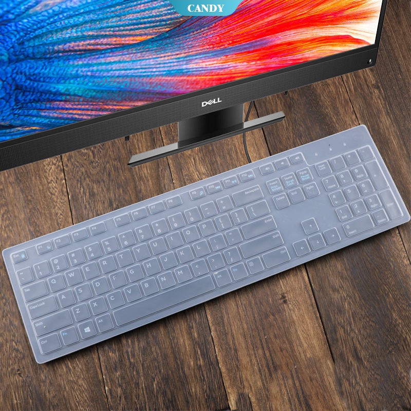 คุณภาพสูงซิลิโคนแป้นพิมพ์ปกคลุมผิวสำหรับ Dell Inspiron Aio Kb216 Kb216P Kb216T Km636 Wk636 All-In-On