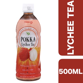 Pokka Lychee Black Tea 500ml++ พอดคาชาดำเครื่องดืมรสลิ้นจี่ 500มล.