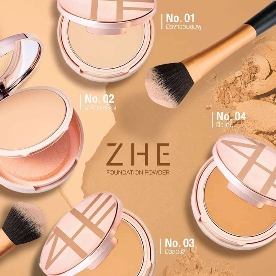 ZHE Foundation Powder แป้งผสมรองพื้น | Shopee Thailand