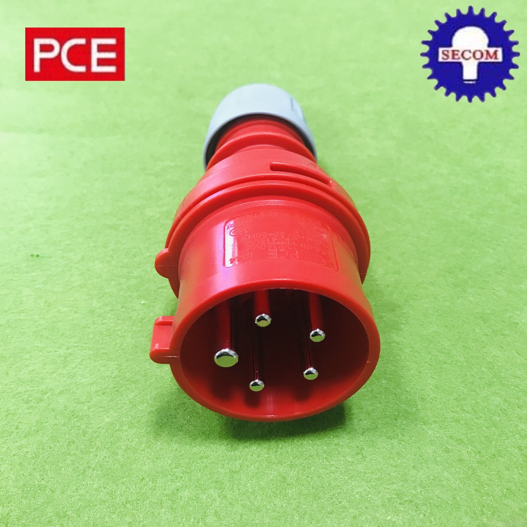 ปลั๊กเพาเวอร์ ตัวผู้ 3P+N+E  5 ขา 16A ยี่ห้อ PCE รุ่น 015-6 IP44